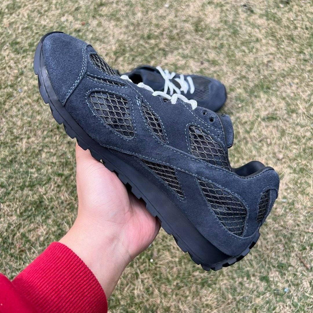 Brandblack Tango Anthracite Dark Grey Mesh Suede Lifestyle Running Sneakers
