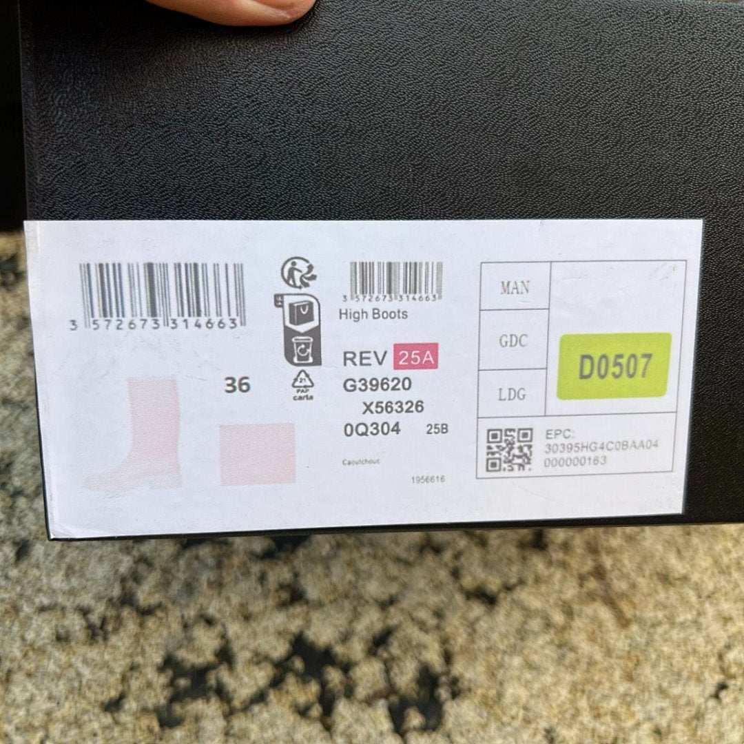 Chanel Pink Rubber Rain Boots G20147 White Toe Cap