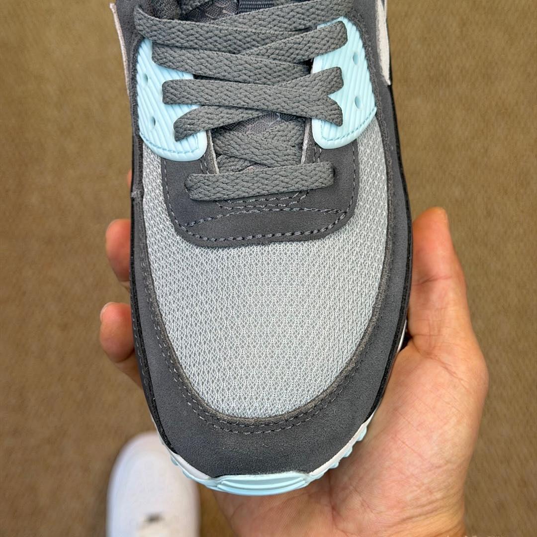 Nike Air Max 90 'Iron Grey Glacier Blue Summit White' Men's Running Shoes Sneakers DM0029-001