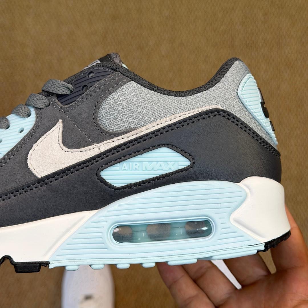 Nike Air Max 90 'Iron Grey Glacier Blue Summit White' Men's Running Shoes Sneakers DM0029-001