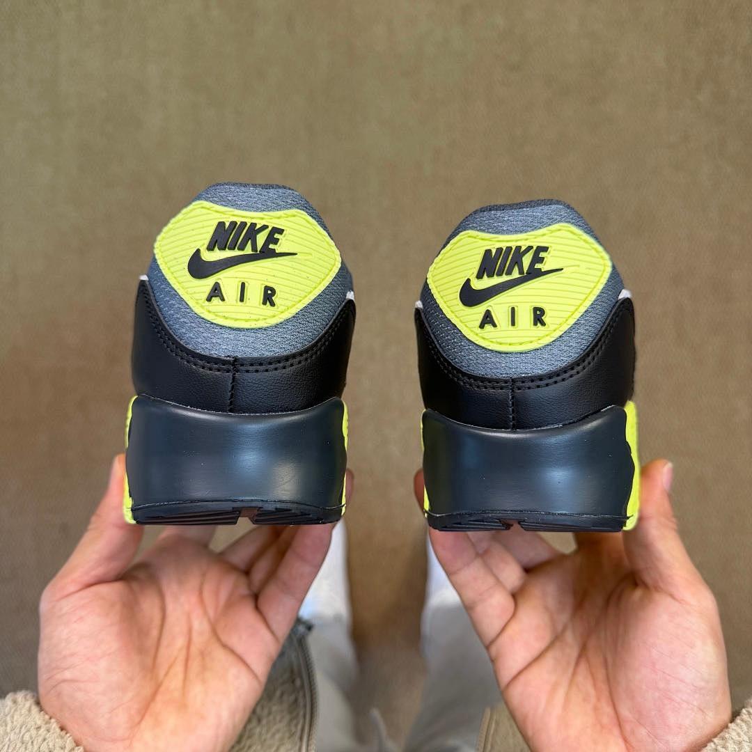 Nike Air Max 90 Black Cool Grey White Volt CN8490-001 Sneakers