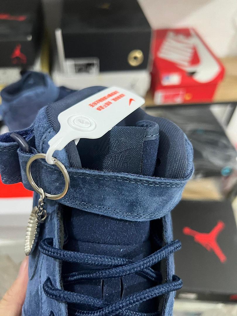 Nike Air Force 1 Mid Supreme College Navy Suede Sneakers Men's DM1703-400