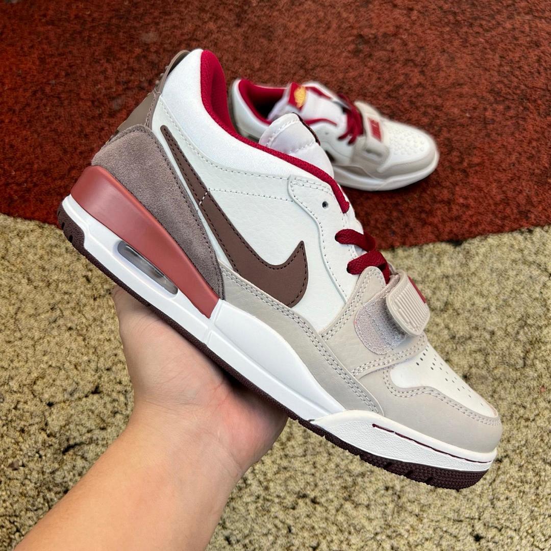 Nike Jordan Legacy 312 Low Cacao Wow Pecan Bordeaux Sail Mens Sneakers Shoes CD7069-200 Mid-Strap Retro Design
