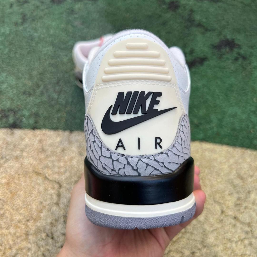 Nike Air Jordan 3 Retro 'White Cement Reimagined' Men's Shoes - White Fire Red Cement Grey Black Elephant Print Sneakers DN3707-100