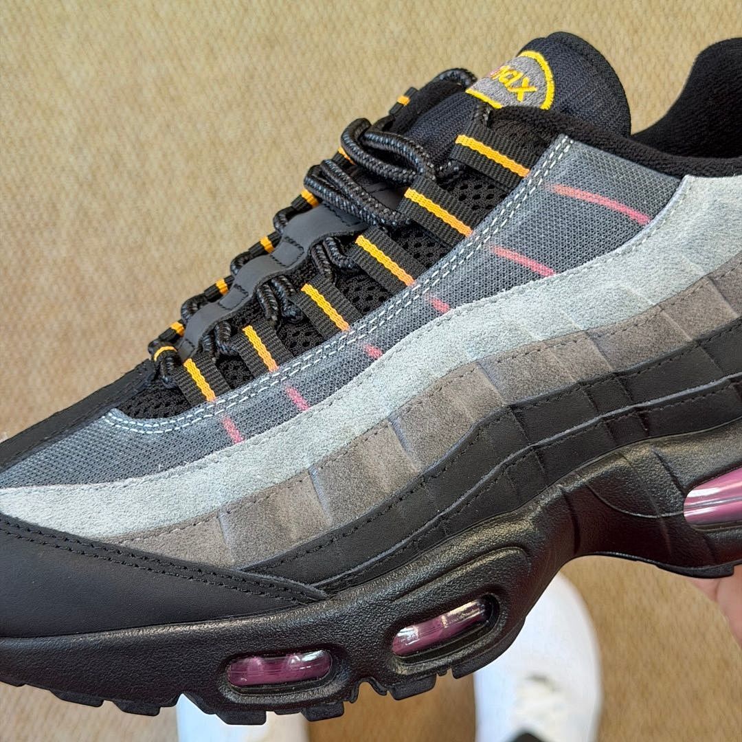 Nike Air Max 95 Black Voltage Purple Opti Yellow Pink Blast Grey Sneakers CT1890-001