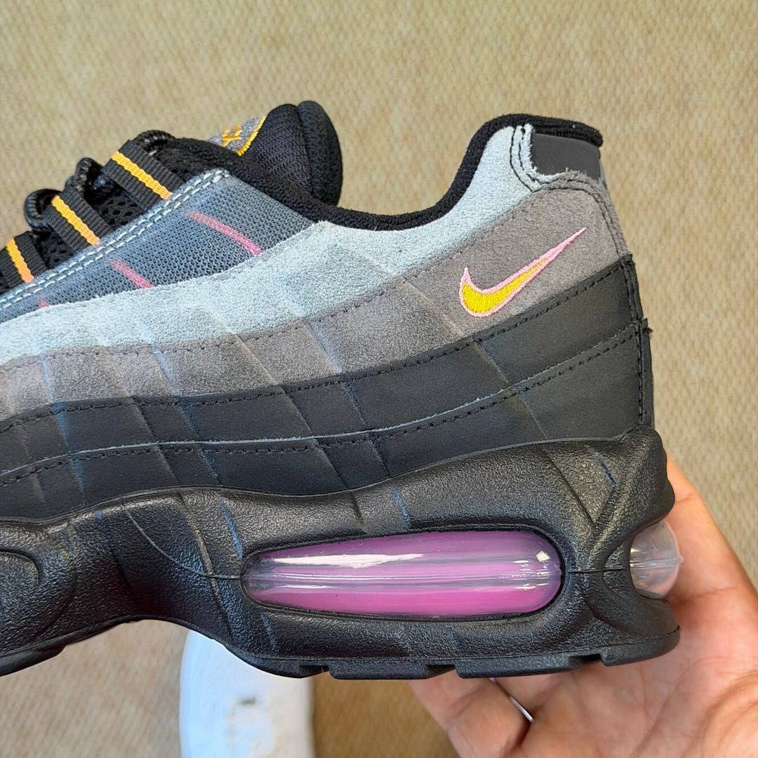 Nike Air Max 95 Black Voltage Purple Opti Yellow Pink Blast Grey Sneakers CT1890-001
