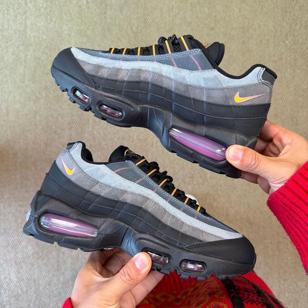 Nike Air Max 95 Black Voltage Purple Opti Yellow Pink Blast Grey Sneakers CT1890-001