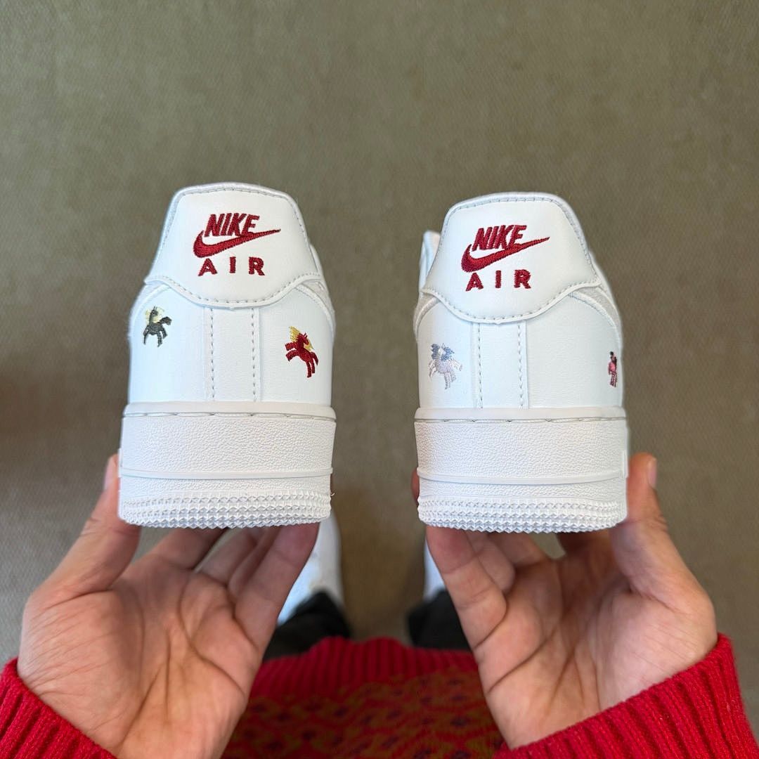 Nike Air Force 1 Low 'Year of the Dragon' 2024 White Embroidered Lunar New Year Sneakers FZ5069-111
