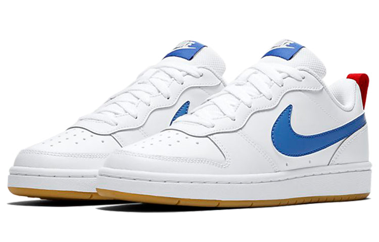 ( Youth ) Nike Court Borough Low 2 White Blue Red BQ5448-109