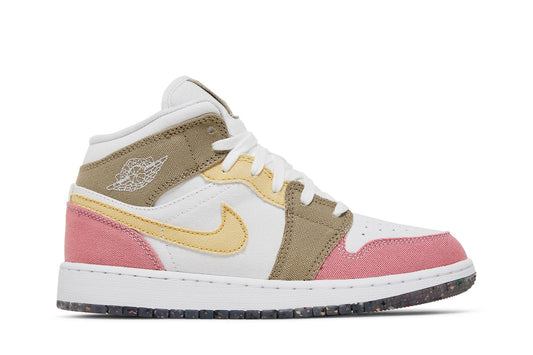 ( Grade School ) Air Jordan 1 Mid 'Pastel Grind' DJ0338-100