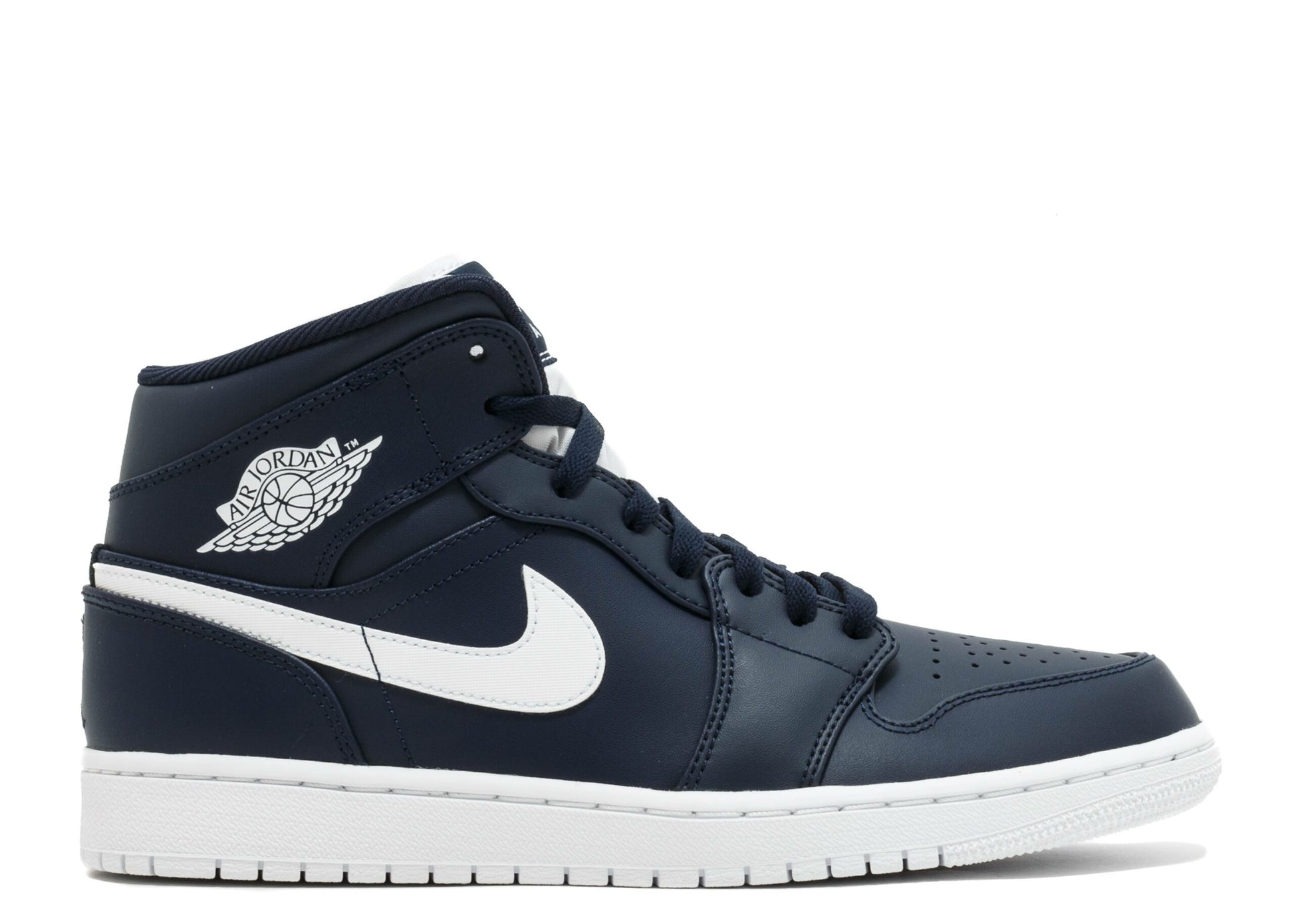 Air Jordan 1 Retro Mid 'Obsidian White' 554724-402