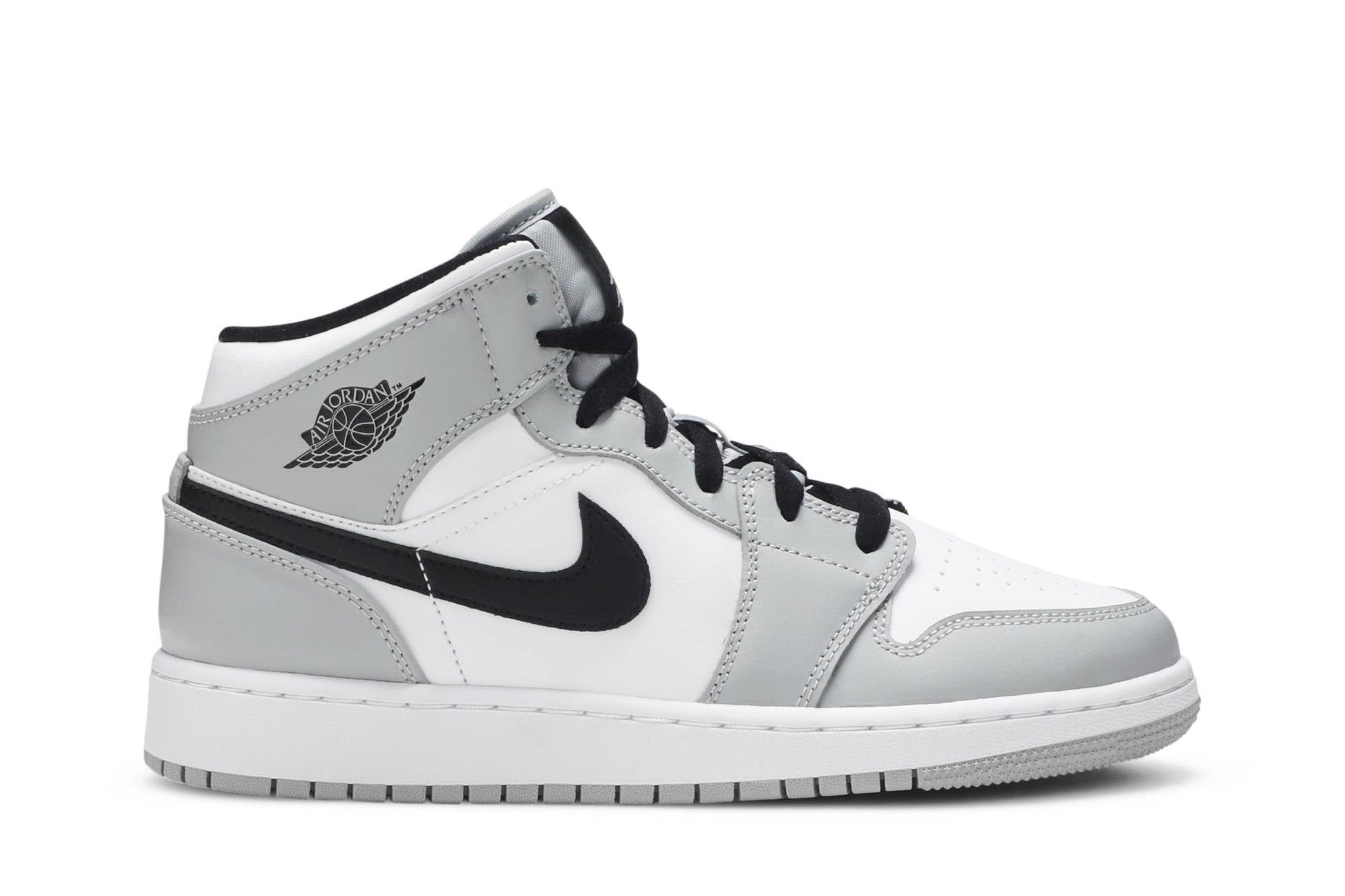 ( Grade School ) Air Jordan 1 Mid 'Light Smoke Grey' 554725-092