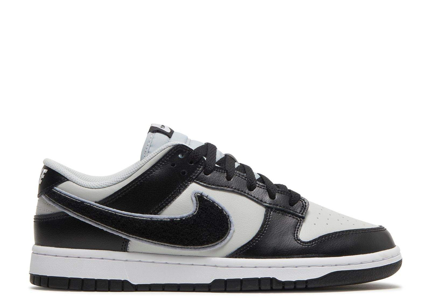 Nike Dunk Low 'Chenille Swoosh – Black Grey Fog' Unfading Sneaker
