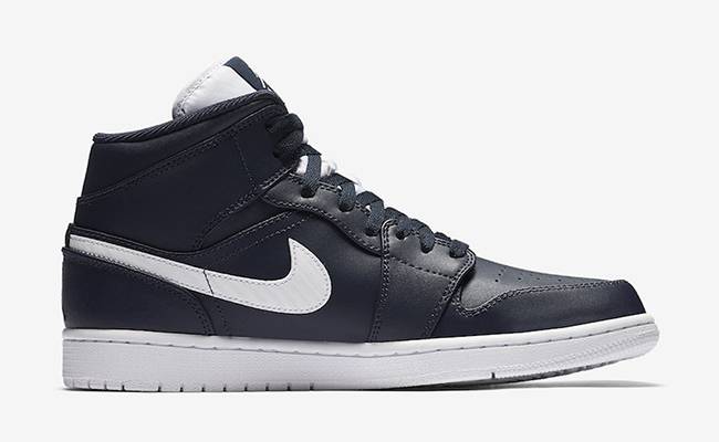 Air Jordan 1 Retro Mid 'Obsidian White' 554724-402