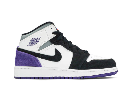 ( Grade School ) Air Jordan 1 Mid SE 'Varsity Purple' BQ6931-105