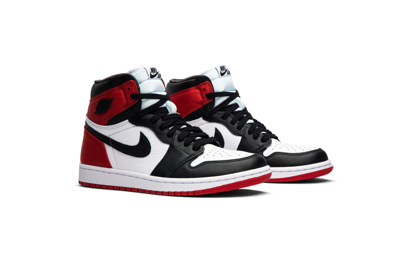 ( Women ) Air Jordan 1 Retro High Satin Black Toe CD0461-016