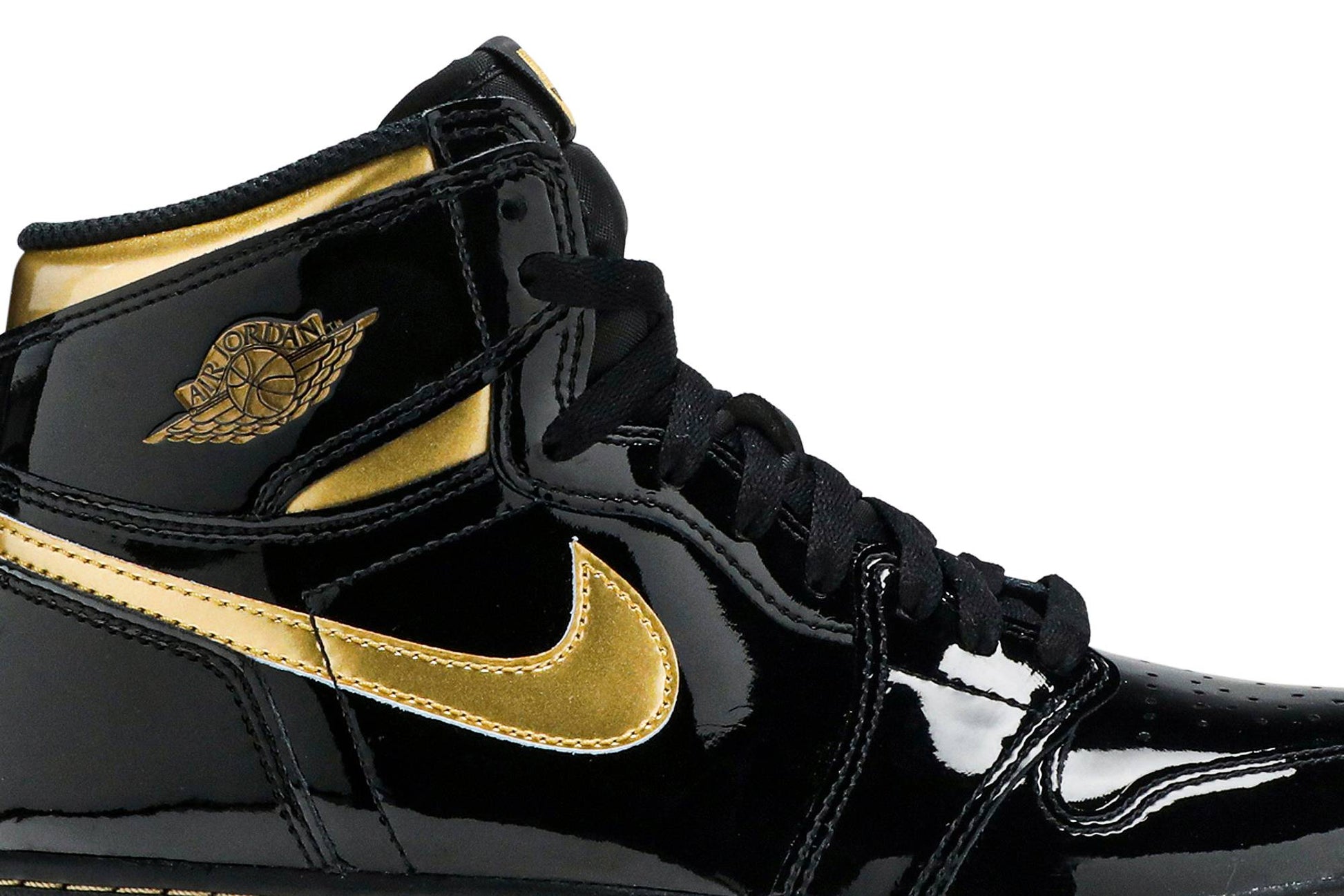 ( Grade School ) Air Jordan 1 Retro High OG 'Black Metallic Gold' 575441-032