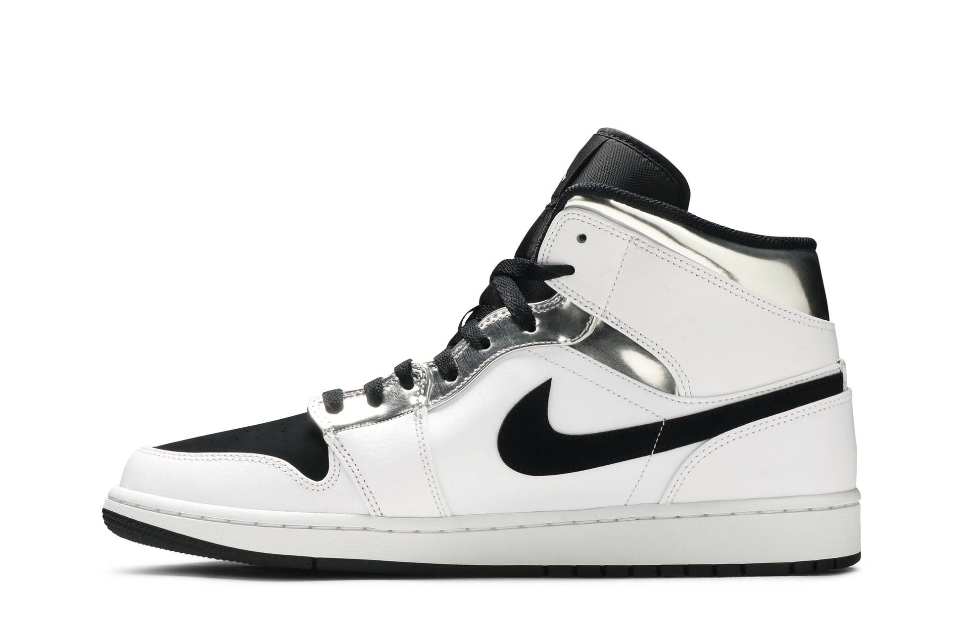 Air Jordan 1 Mid 'White Silver' 554724-121