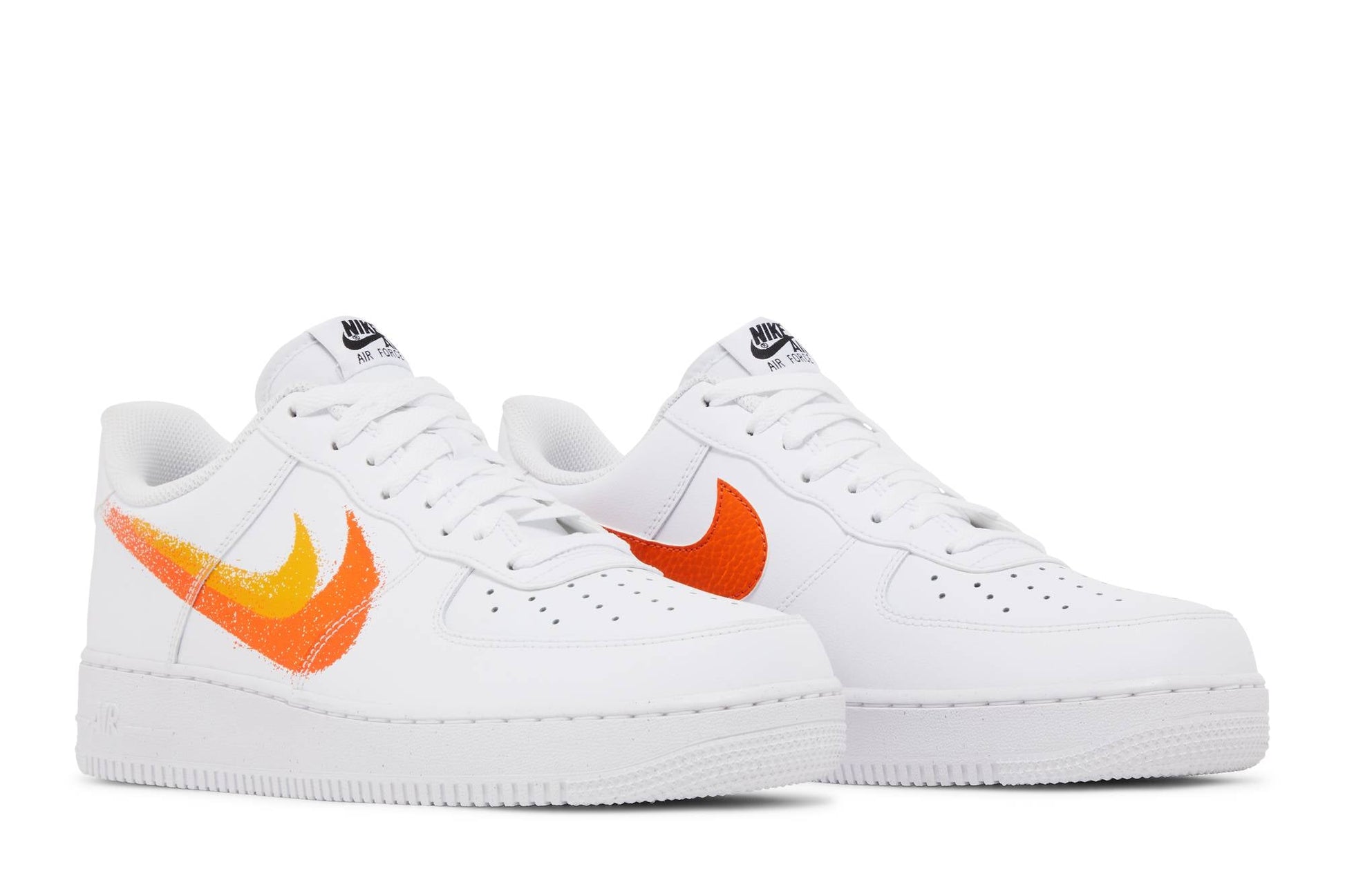 Nike Air Force 1 '07 'Spray Paint Swoosh – Safety Orange' FJ4228-100
