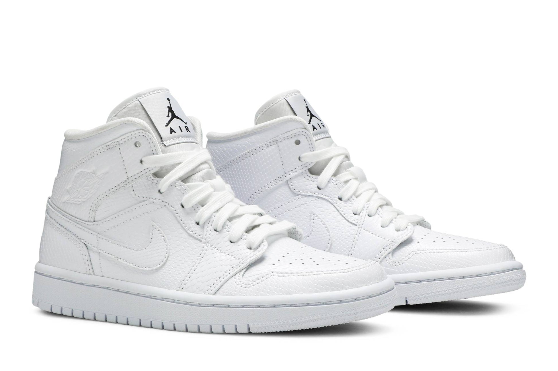 ( Women ) Air Jordan 1 Mid 'White Snakeskin' BQ6472-110