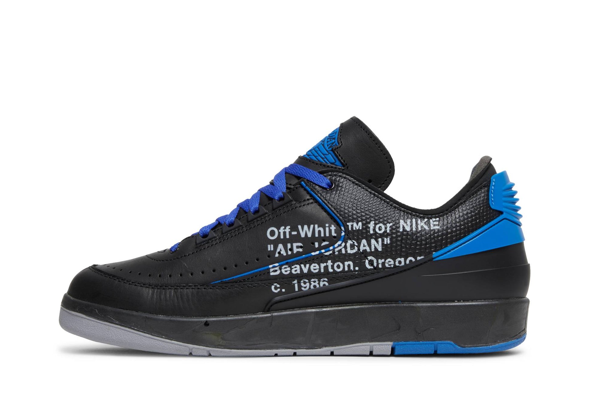 Off-White X Air Jordan 2 Retro Low SP 'Black Royal' DJ4375-004