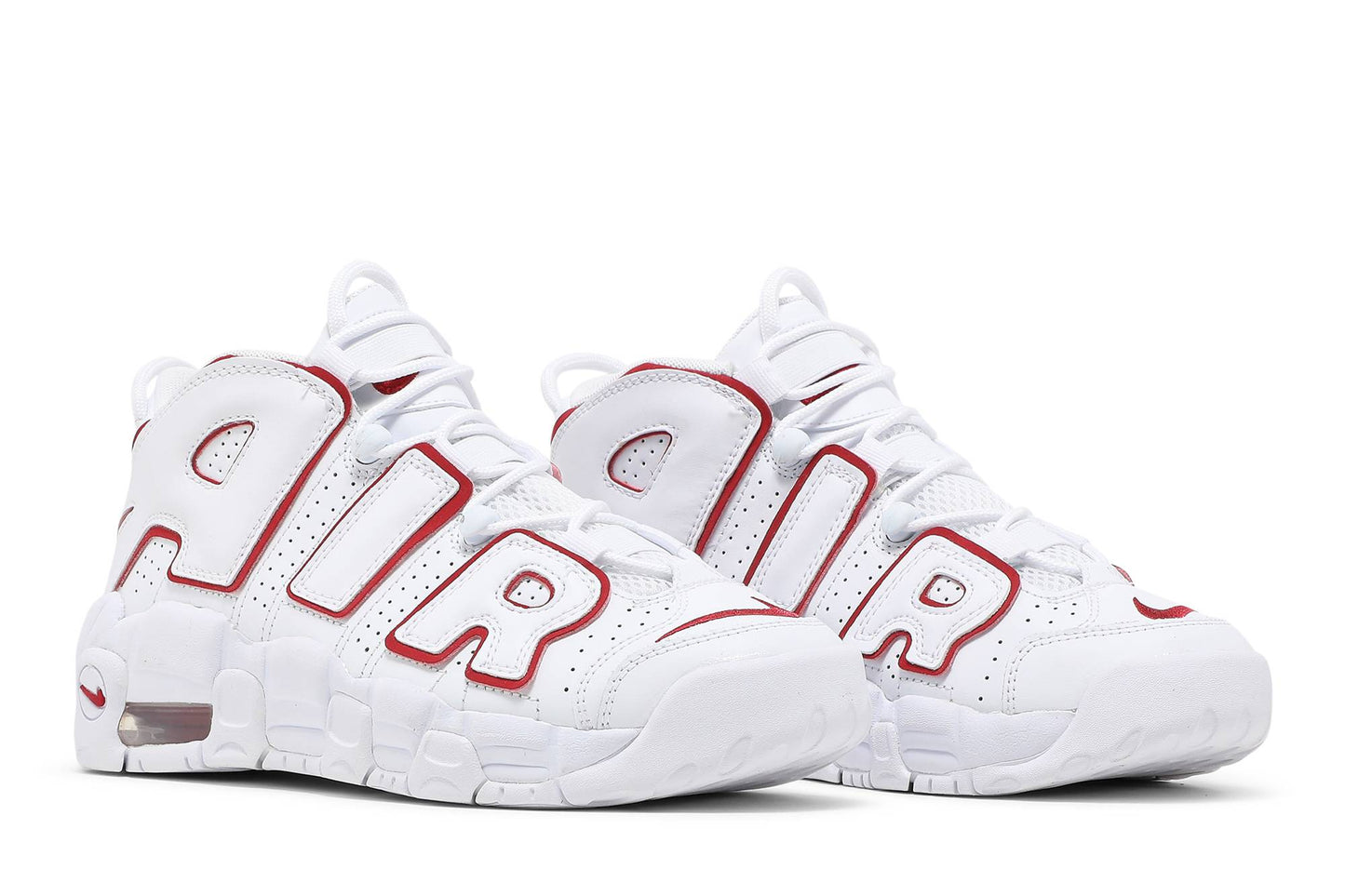 ( Grade School ) Nike Air More Uptempo 2021 White Varsity Red DJ5988-100