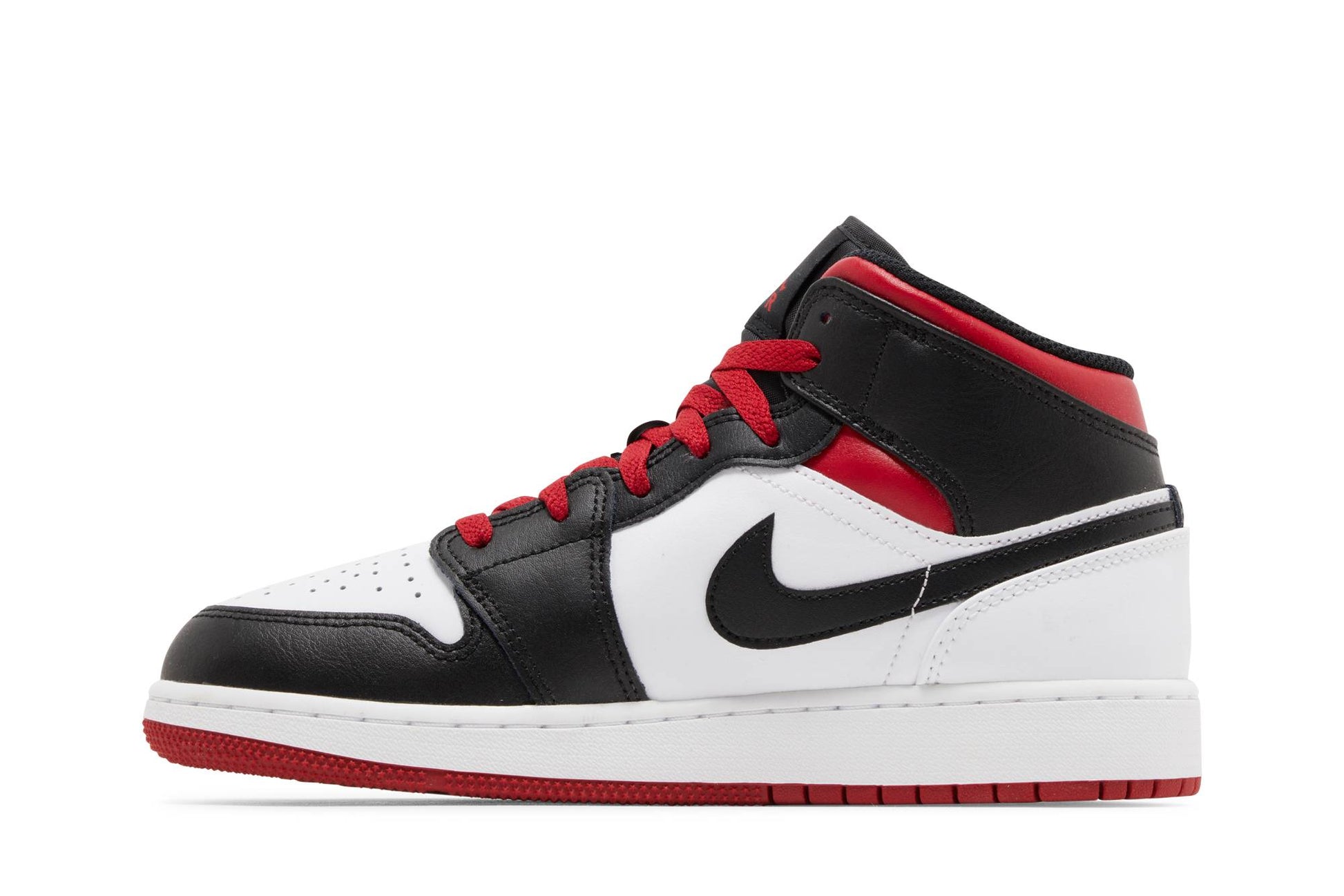 ( Grade School ) Air Jordan 1 Mid Gym Red Black Toe DQ8423-106