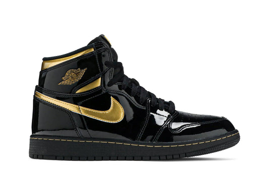 ( Grade School ) Air Jordan 1 Retro High OG 'Black Metallic Gold' 575441-032