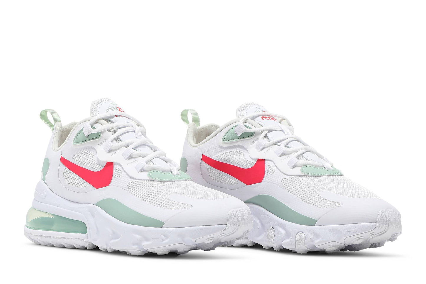 ( Women ) Nike Air Max 270 React White Pistachio Crimson CV3025-100