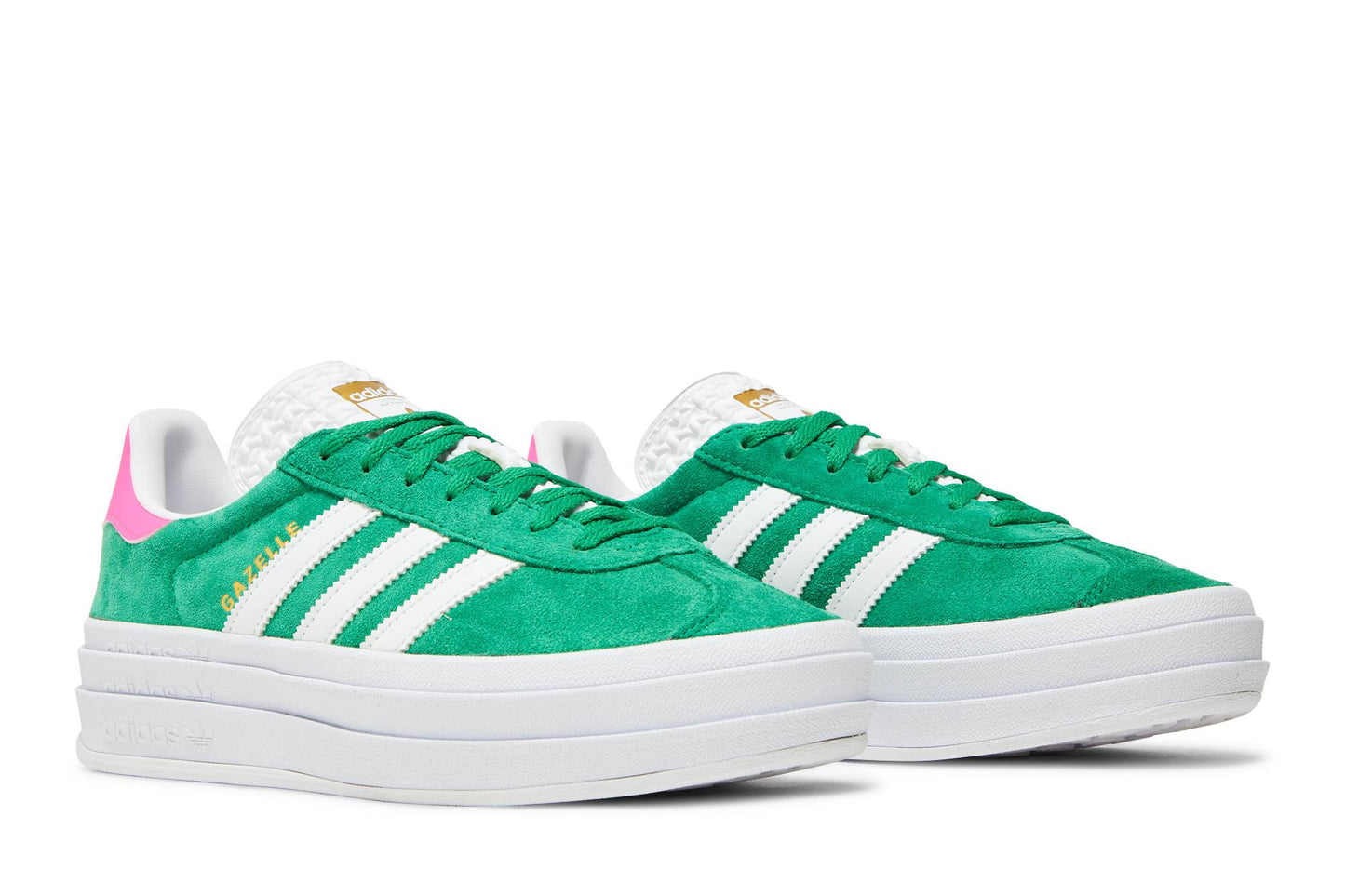 ( Women ) Adidas Gazelle Bold Green Lucid Pink IG3136