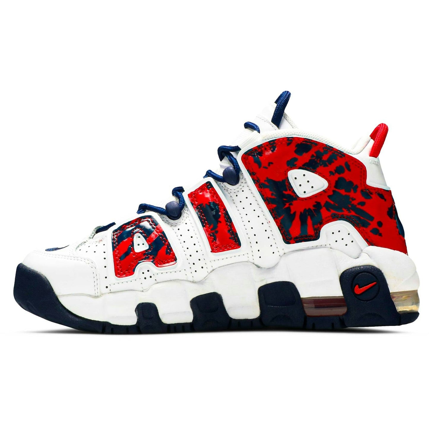 ( Grade School ) Nike Air More Uptempo 'White Blue Red Camo' CZ7885-100