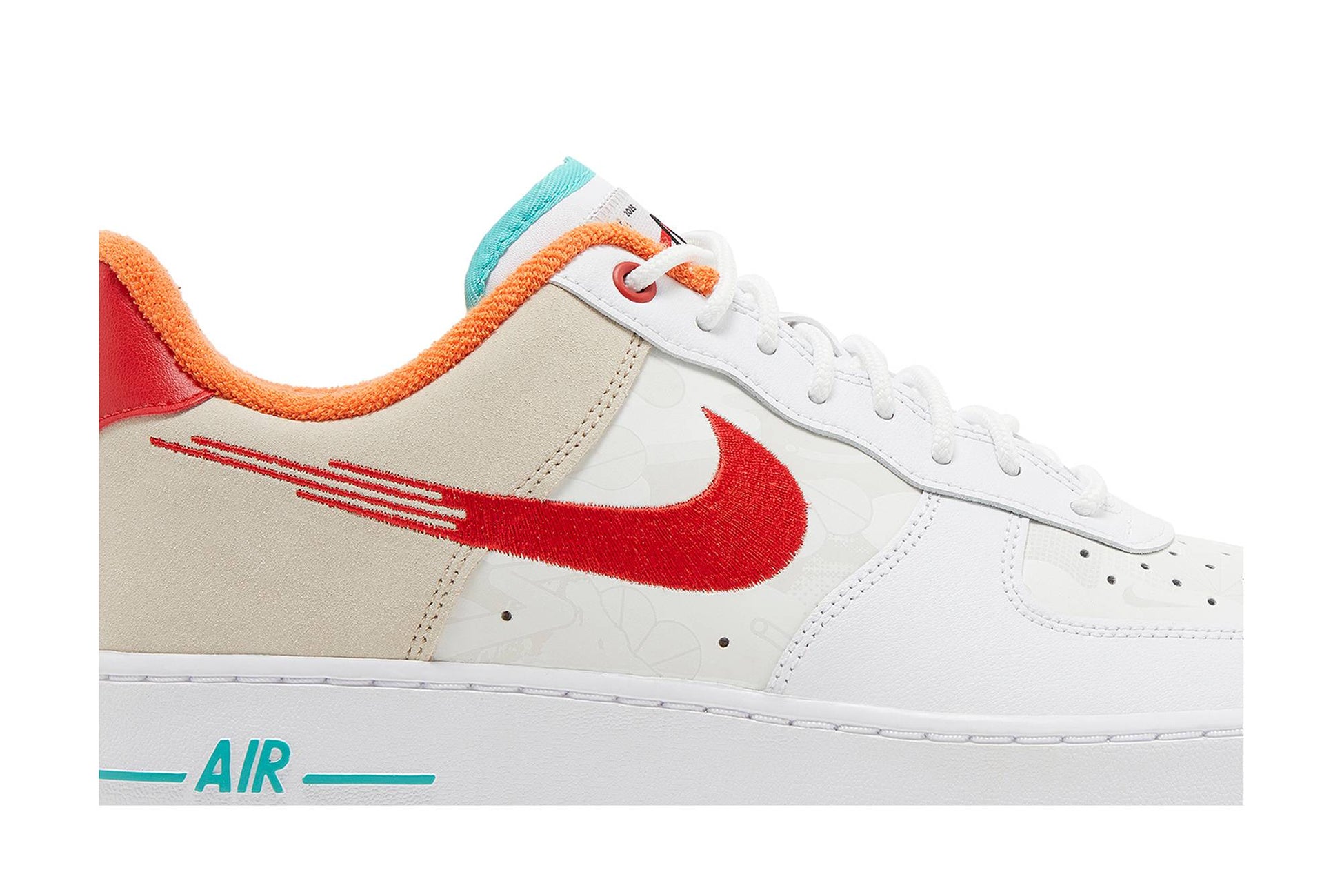 Nike Air Force 1 Low 'Just Do It White Red Teal' FD4205-161