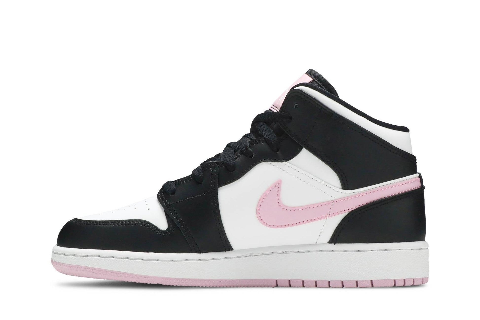 ( Grade School ) Air Jordan 1 Mid White Light Arctic Pink 555112-103