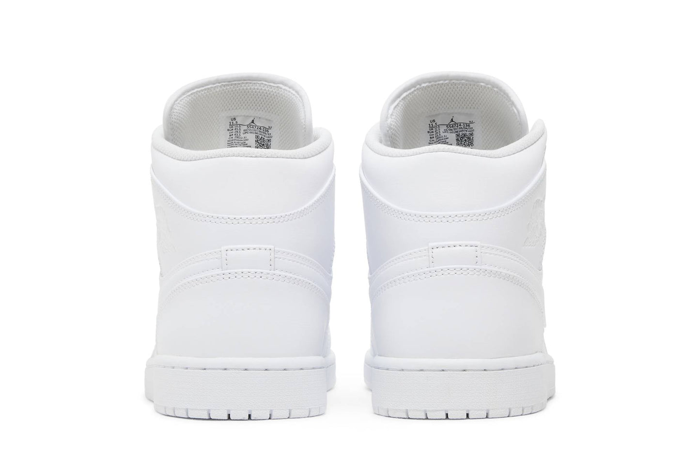 Air Jordan 1 Mid 'Triple White' 2022 554724-136