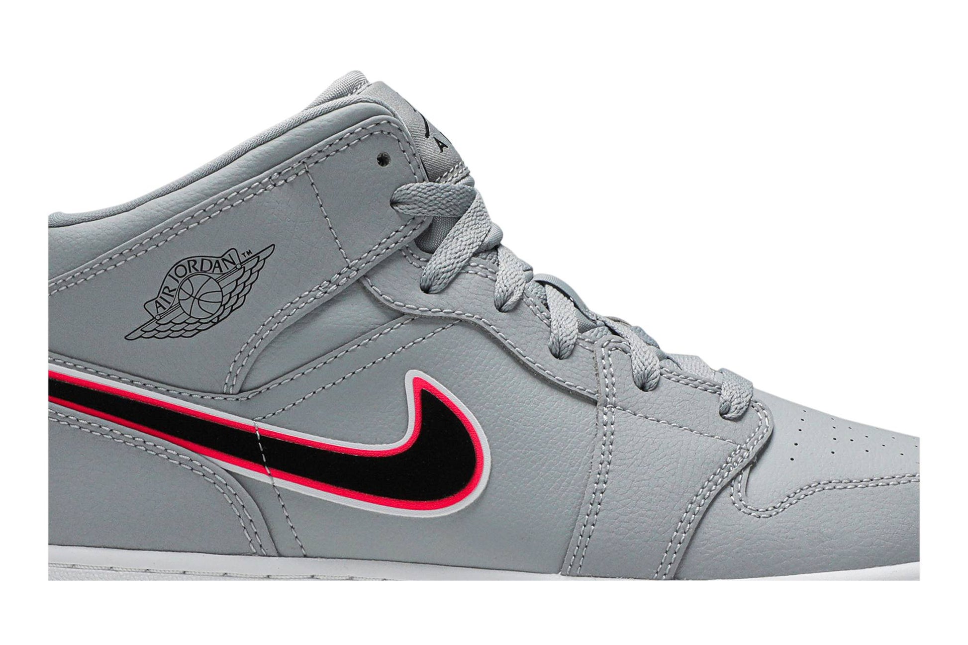 ( Grade School ) Air Jordan 1 Mid 'Wolf Grey Pink' 555112-060