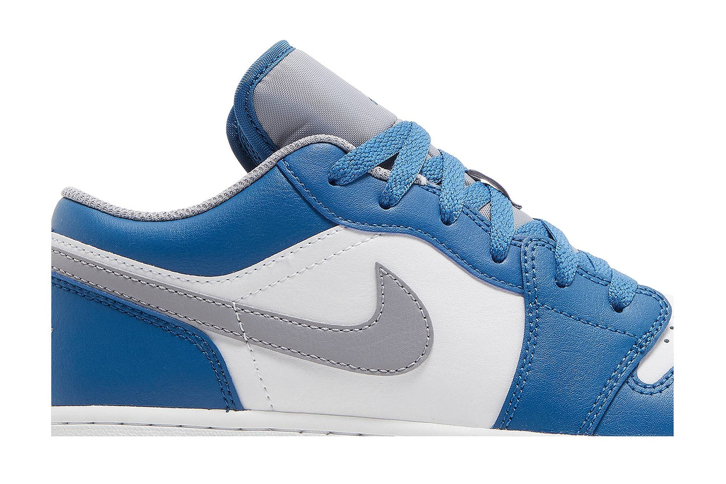 ( Grade School ) Air Jordan 1 Low 'True Blue Cement' 553560-412