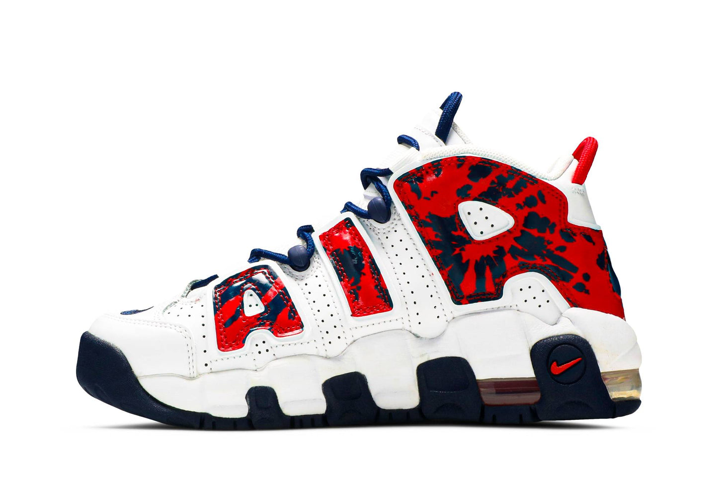 ( Grade School ) Nike Air More Uptempo 'White Blue Red Camo' CZ7885-100