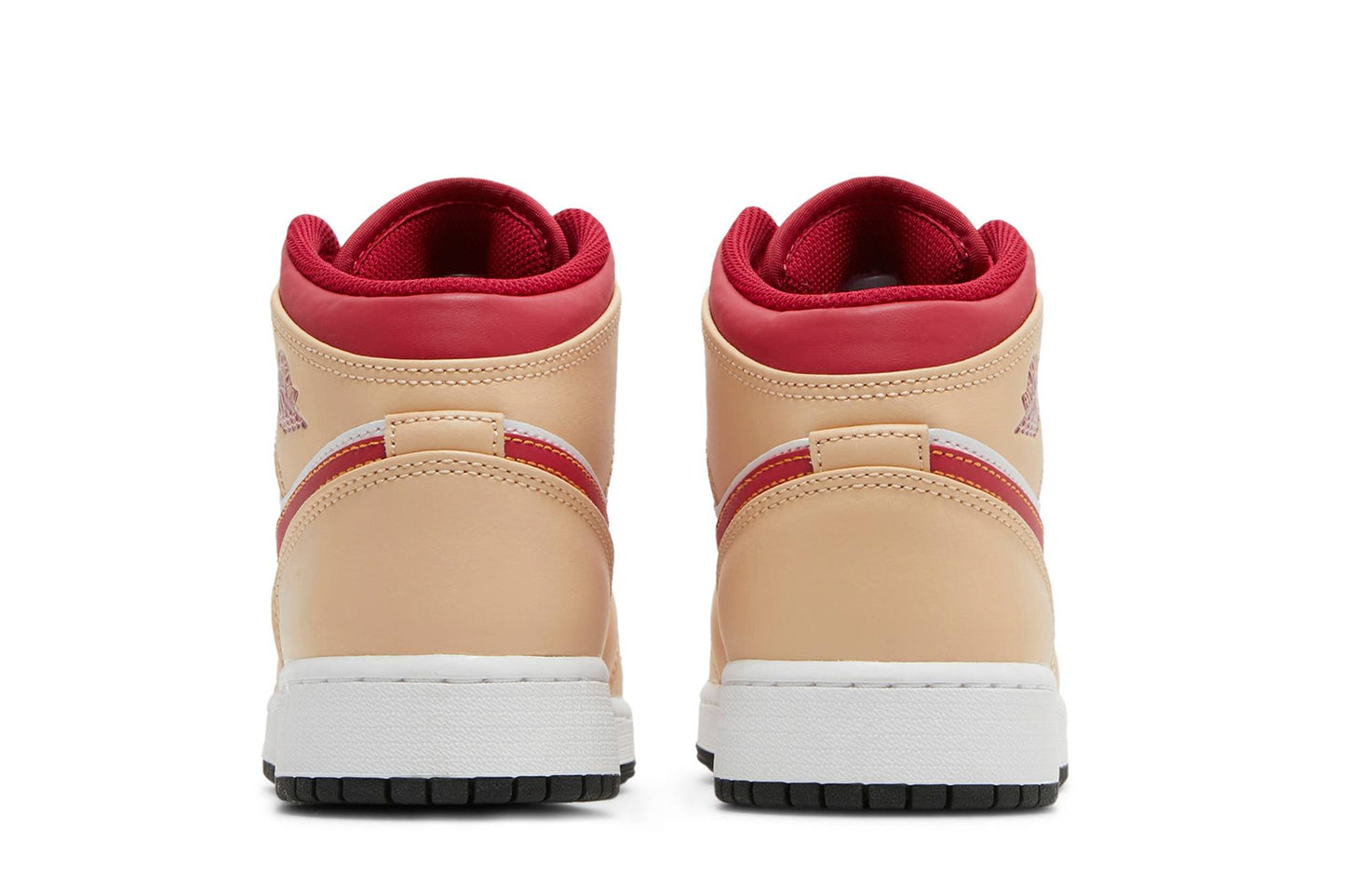 ( Grade School ) Air Jordan 1 Mid 'Beige Red' 554725-201