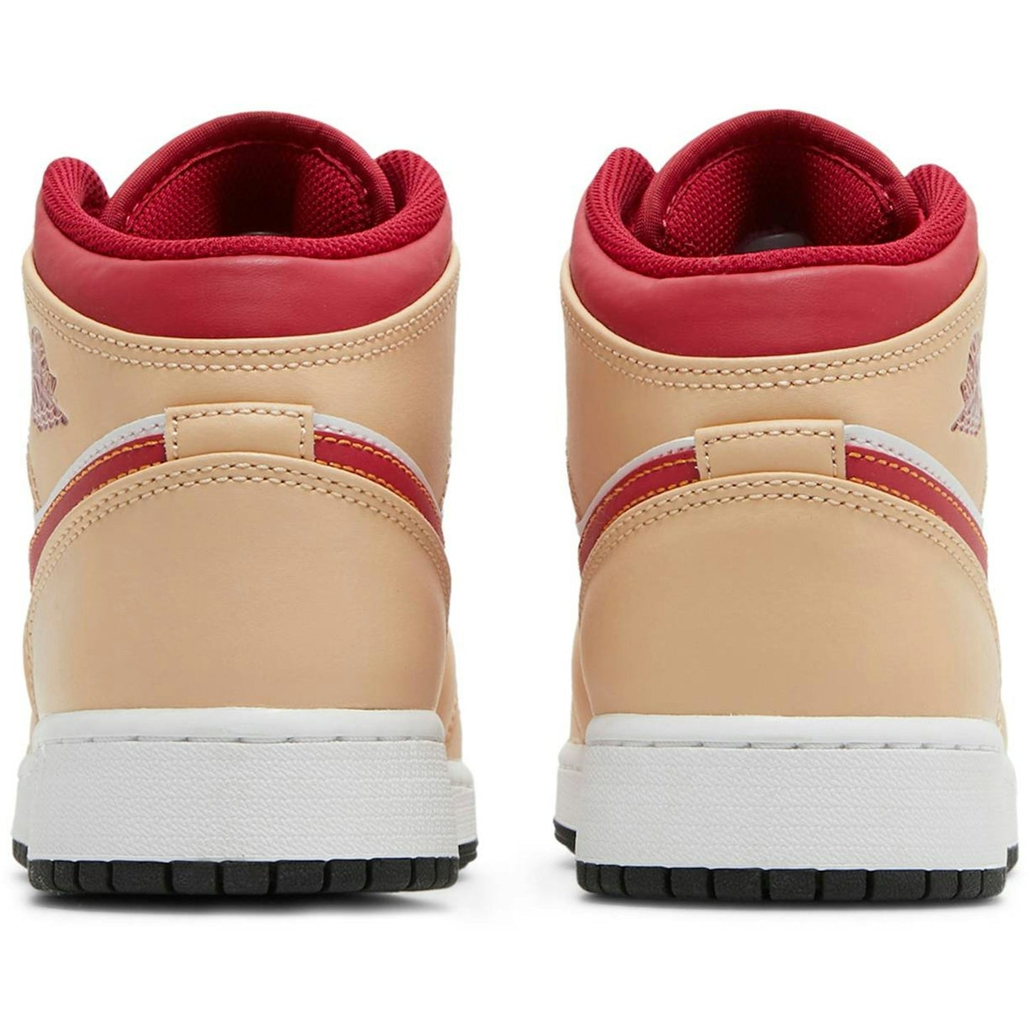 ( Grade School ) Air Jordan 1 Mid 'Beige Red' 554725-201