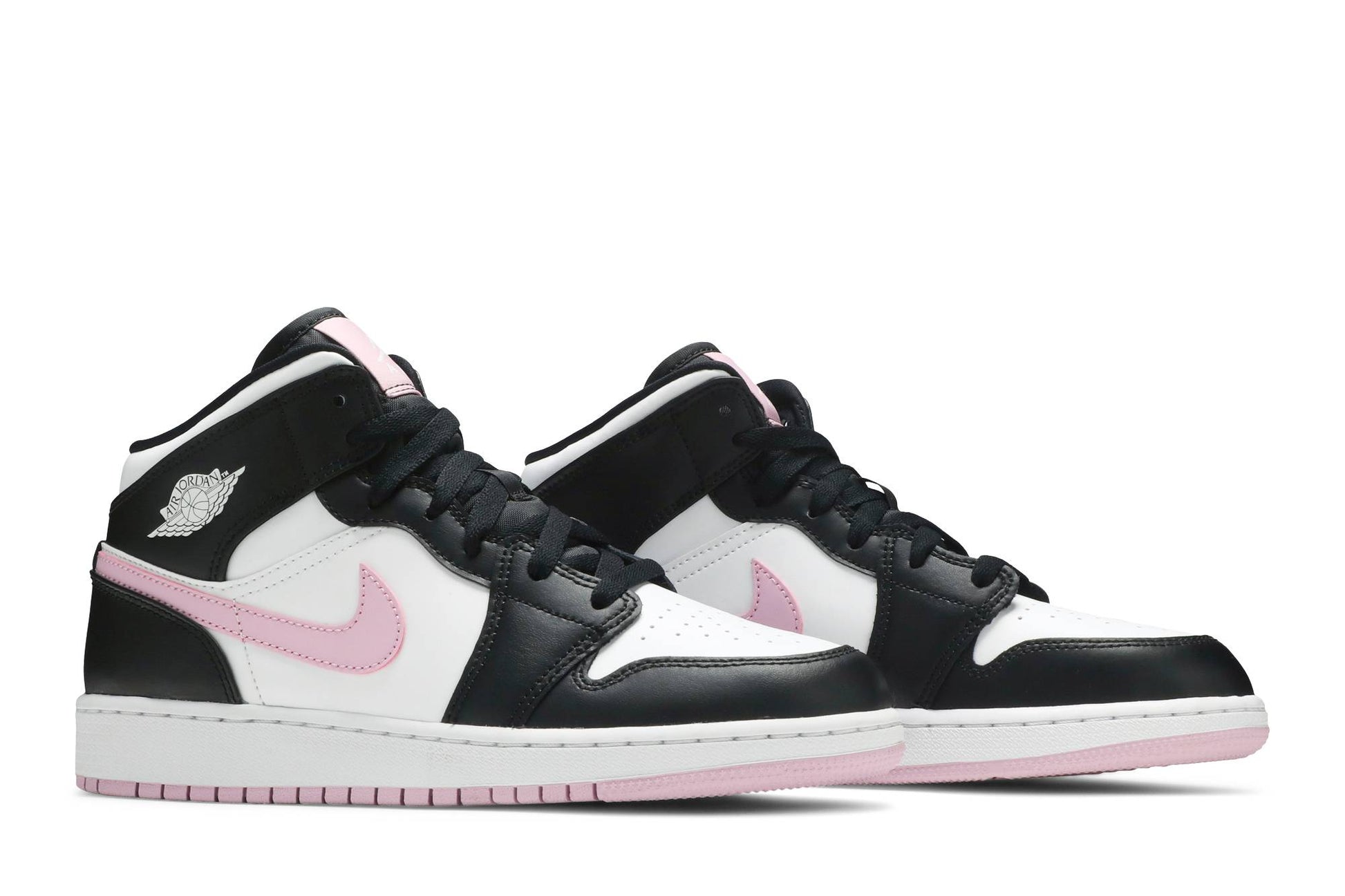 ( Grade School ) Air Jordan 1 Mid White Light Arctic Pink 555112-103