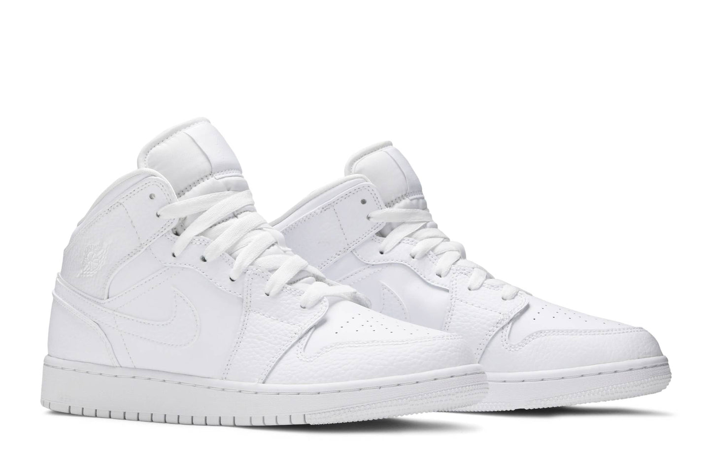 ( Grade School ) Air Jordan 1 Mid 'Triple White' 554725-130