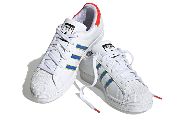 ( Women ) Adidas Originals Superstar White Blue HQ1939
