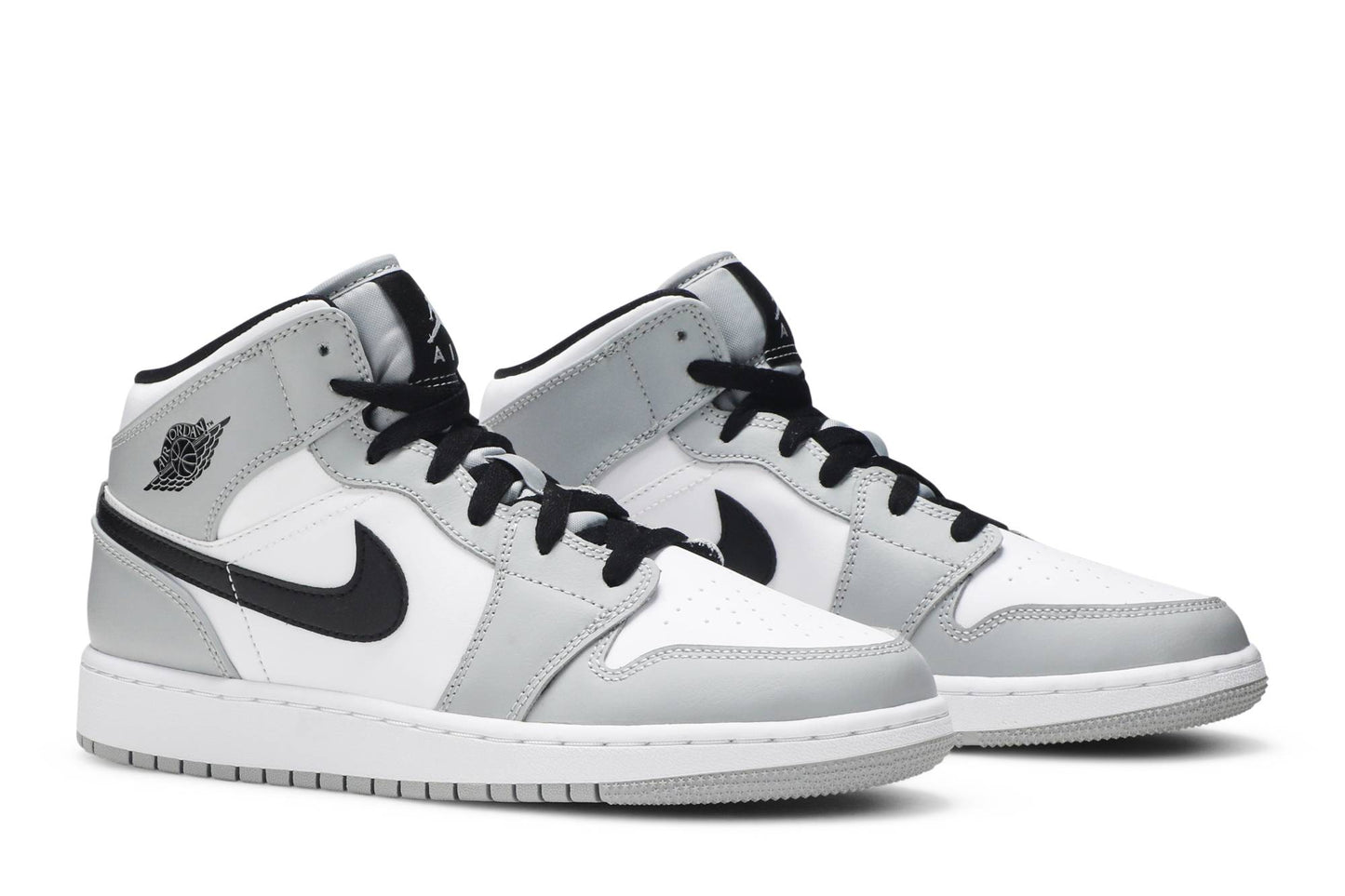 ( Grade School ) Air Jordan 1 Mid 'Light Smoke Grey' 554725-092