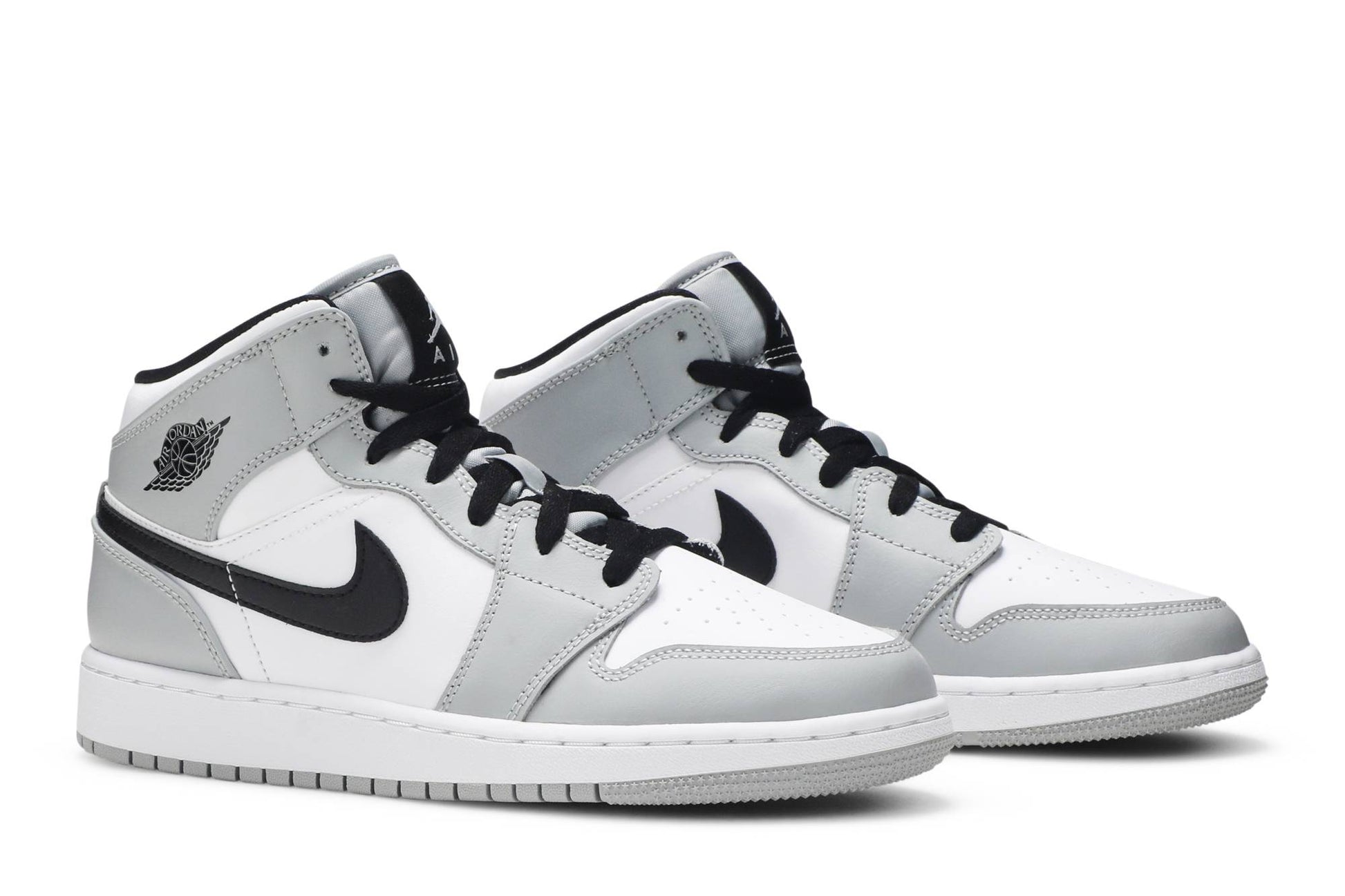 ( Grade School ) Air Jordan 1 Mid 'Light Smoke Grey' 554725-092