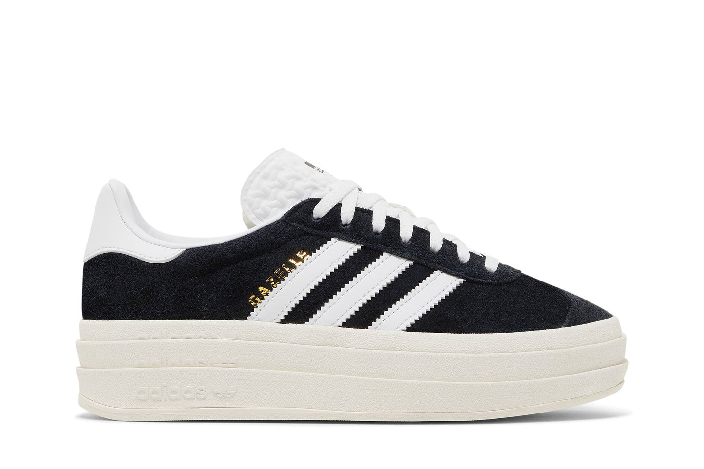 ( Women ) Adidas Gazelle Bold Black White HQ6912