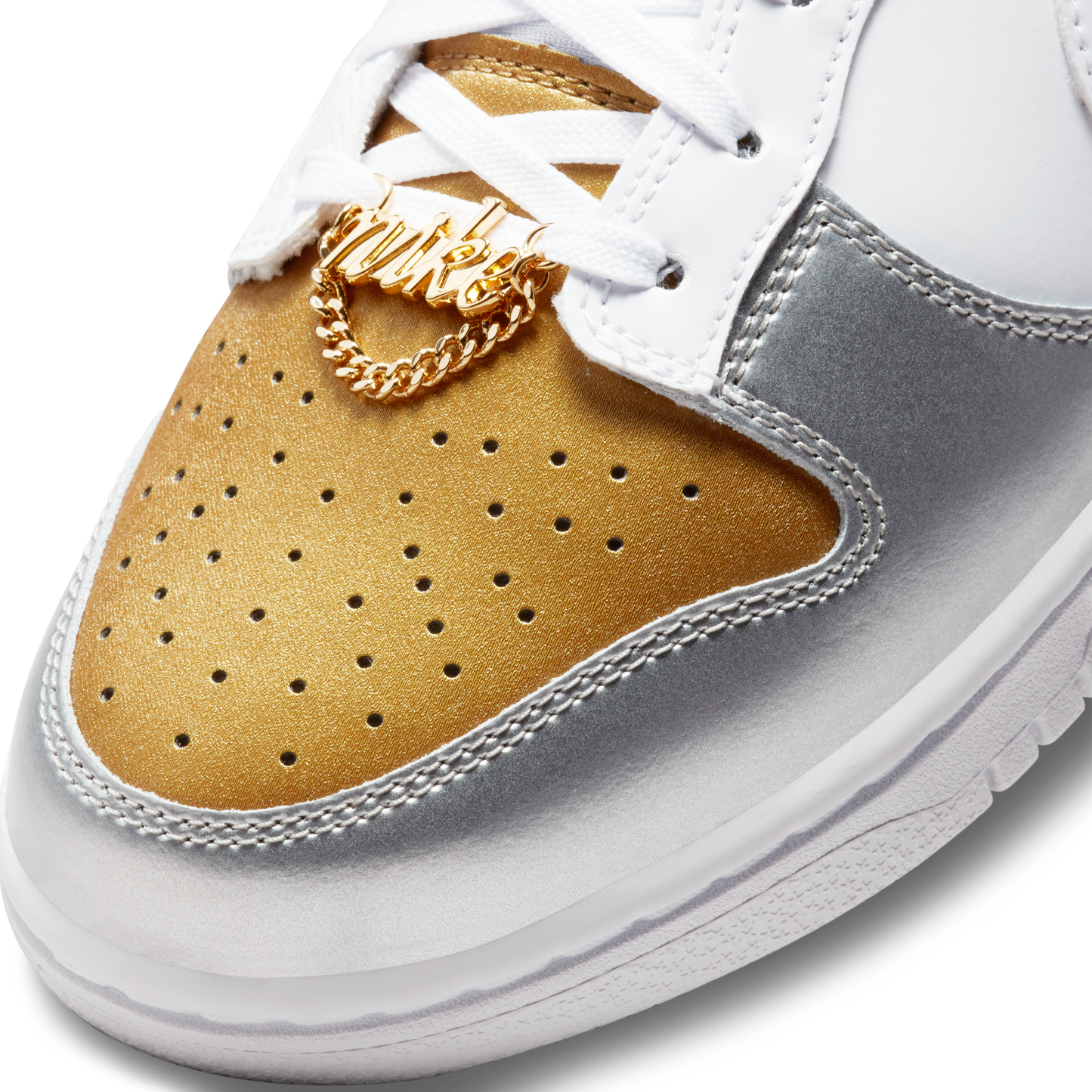 ( Women ) Nike Dunk Low SE 'White Metallic Gold Silver' DH4403-700