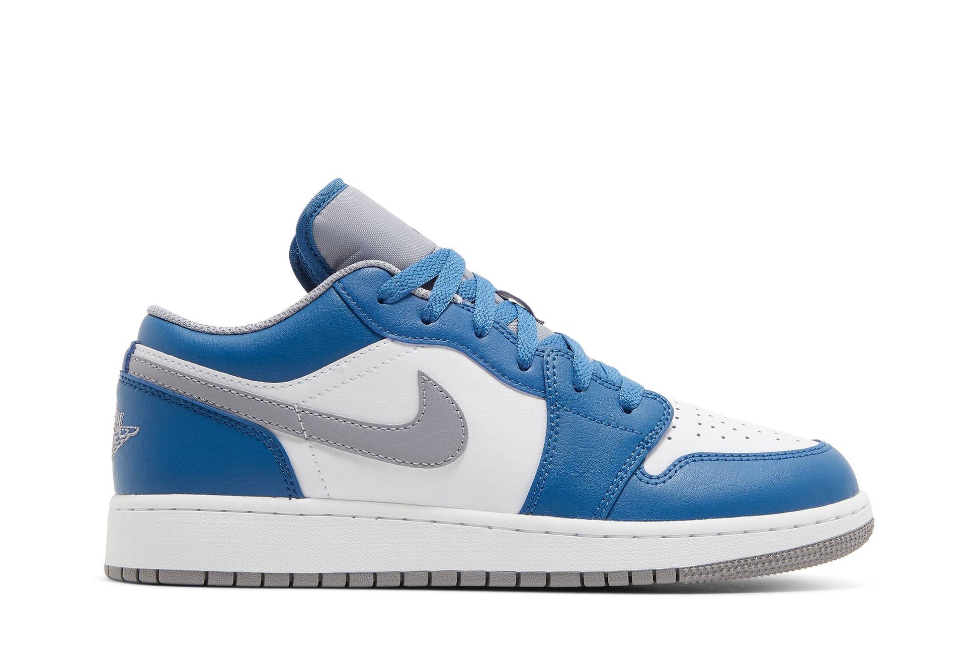 ( Grade School ) Air Jordan 1 Low 'True Blue Cement' 553560-412