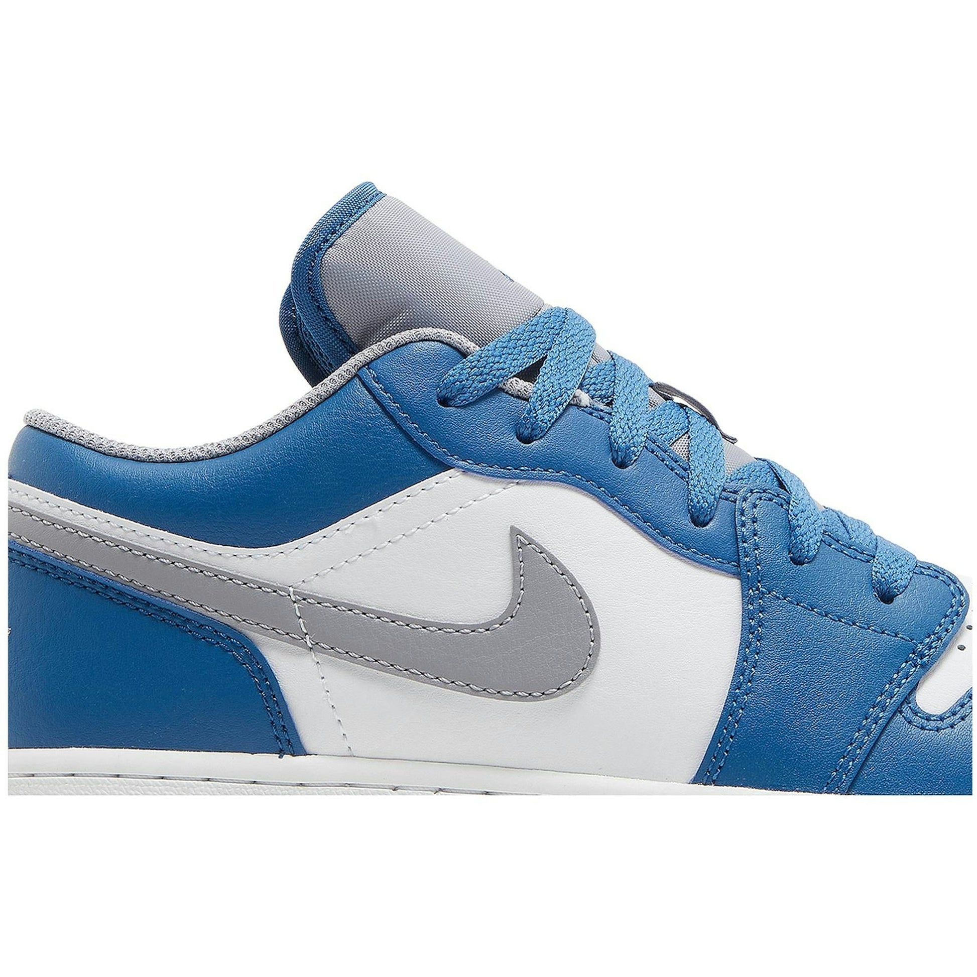 ( Grade School ) Air Jordan 1 Low 'True Blue Cement' 553560-412