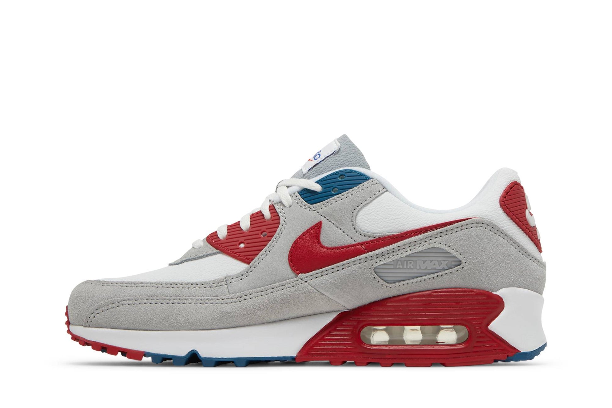 Nike Air Max 90 'Athletic Club White Red Blue' DQ8235-001