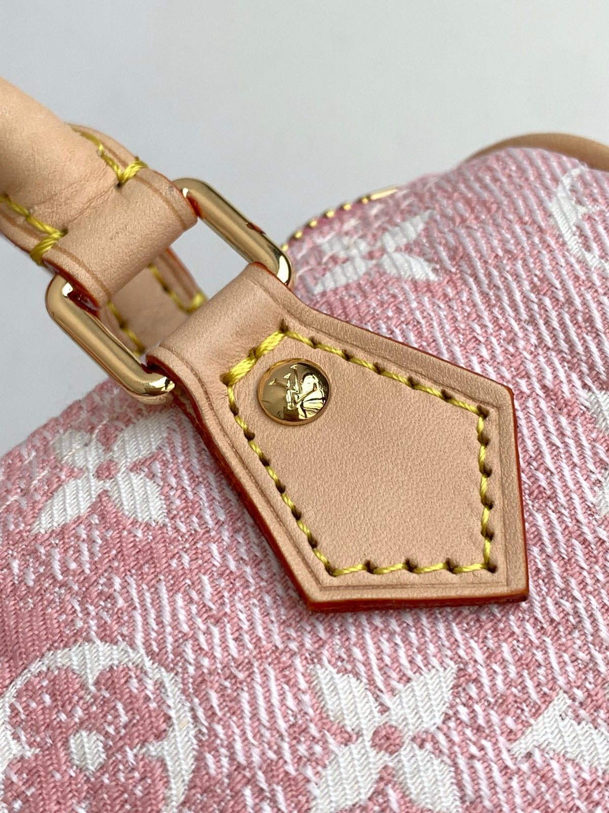 Louis Vuitton Nano Speedy Pink Monogram Denim Handbag